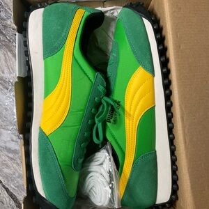 Puma Green and Yellow Sneakers